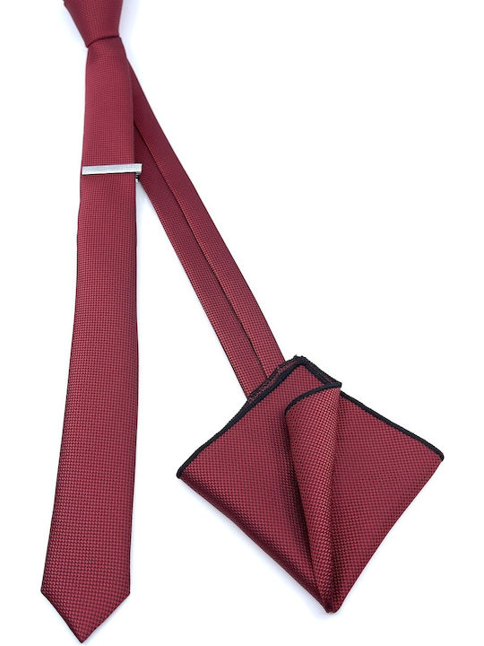 Legend Accessories Synthetic Men's Tie Set Monochrome Red