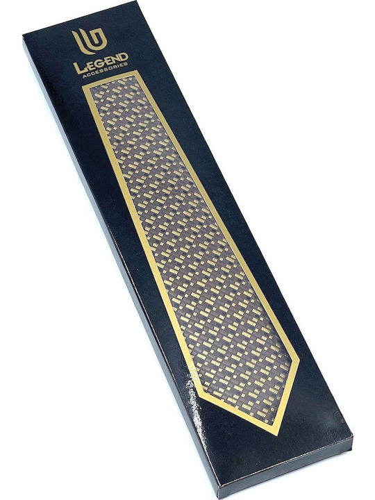 Legend Accessories Set de Cravată pentru Bărbați Tipărit în Culorea Maro