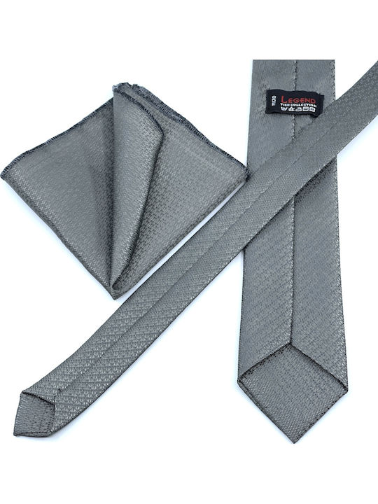 Legend Accessories Herren Krawatten Set Monochrom in Gray Farbe