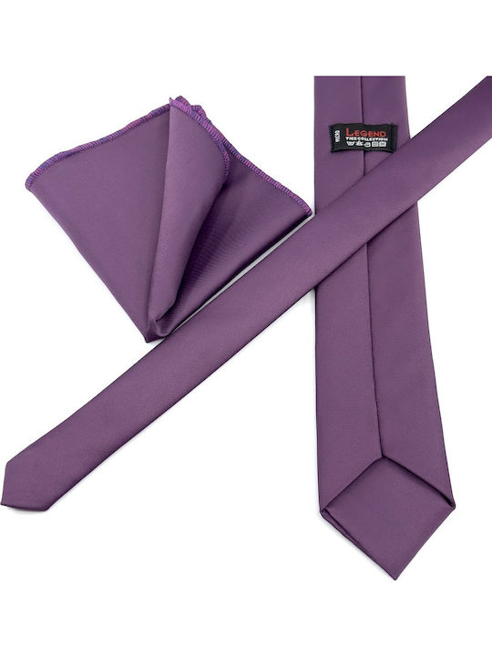 Legend Accessories Set de Cravată pentru Bărbați Monocromie în Culorea Violet
