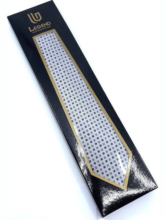 Legend Accessories Herren Krawatten Set Gedruckt in Silber Farbe