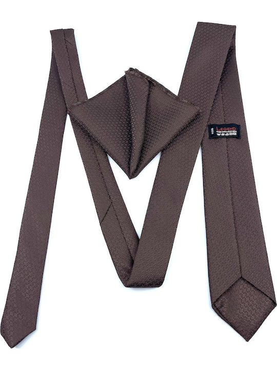Legend Accessories Men's Tie Set Monochrome Brown