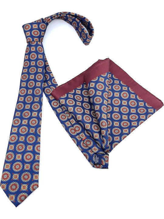 Legend Accessories Silk Men's Tie Printed Blue