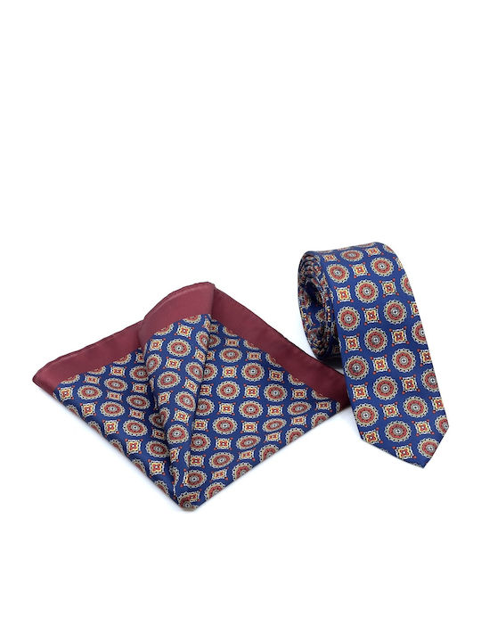 Legend Accessories Silk Men's Tie Printed Blue