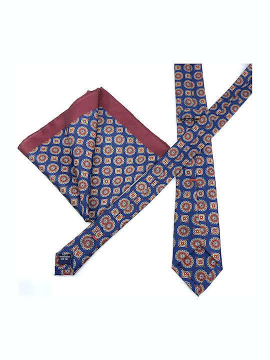 Legend Accessories Silk Men's Tie Printed Blue