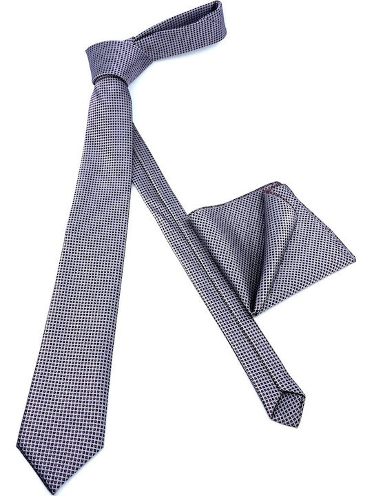 Legend Accessories TYP MICRO Herren Krawatten Set Gedruckt in Lila Farbe