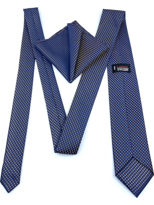 Legend Accessories Herren Krawatten Set Gedruckt in Blau Farbe