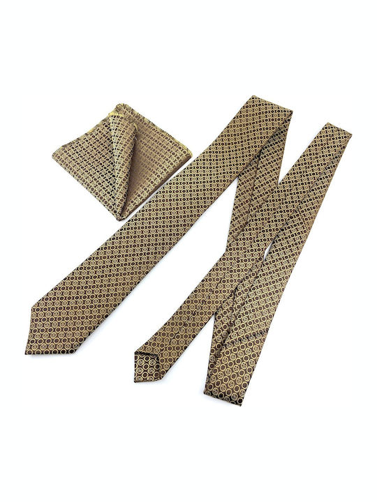 Legend Accessories Set de Cravată pentru Bărbați Tipărit în Culorea Maro