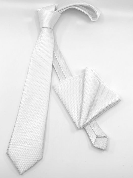 Legend Accessories Herren Krawatten Set Gedruckt in Weiß Farbe
