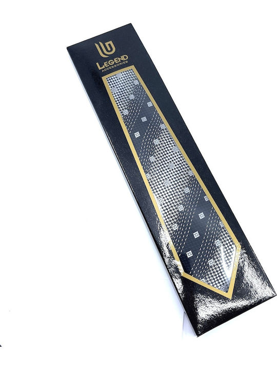 Legend Accessories Herren Krawatten Set Gedruckt in Silber Farbe