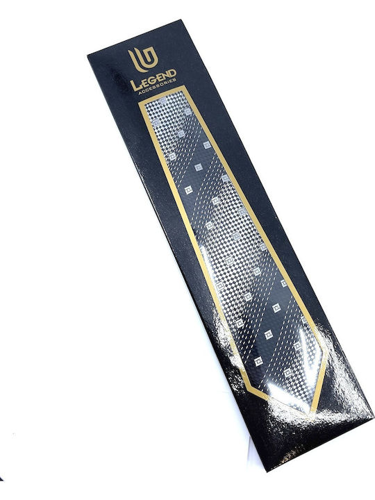 Legend Accessories Herren Krawatten Set Gedruckt in Silber Farbe