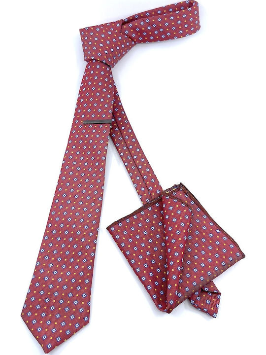Legend Accessories Men's Tie Set Printed Red