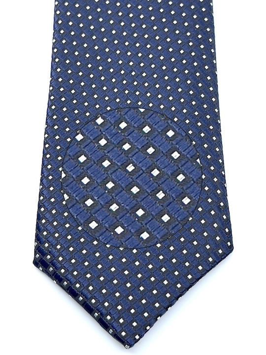 Legend Accessories Σετ Ανδρικής Γραβάτας με Σχέδια σε Navy Μπλε Χρώμα