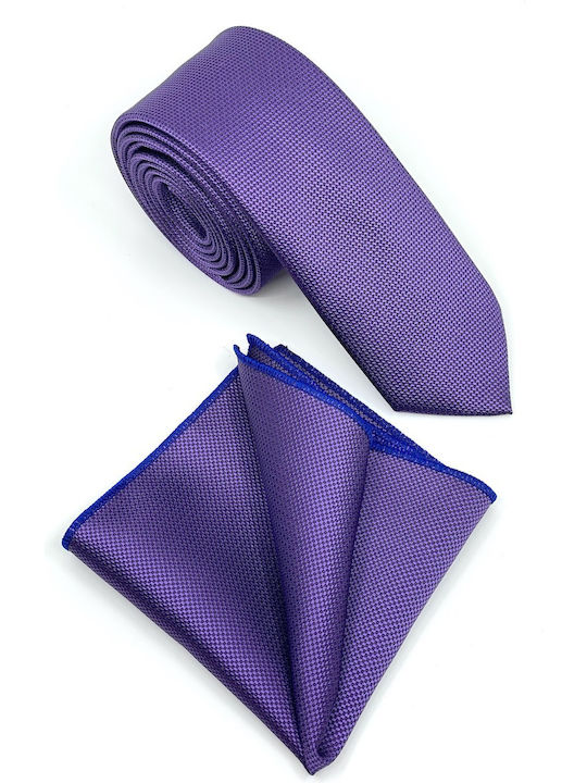 Legend Accessories Synthetic Men's Tie Set Monochrome Purple Legend Accessories Synthetic Men's Tie Set Monochrome Purple