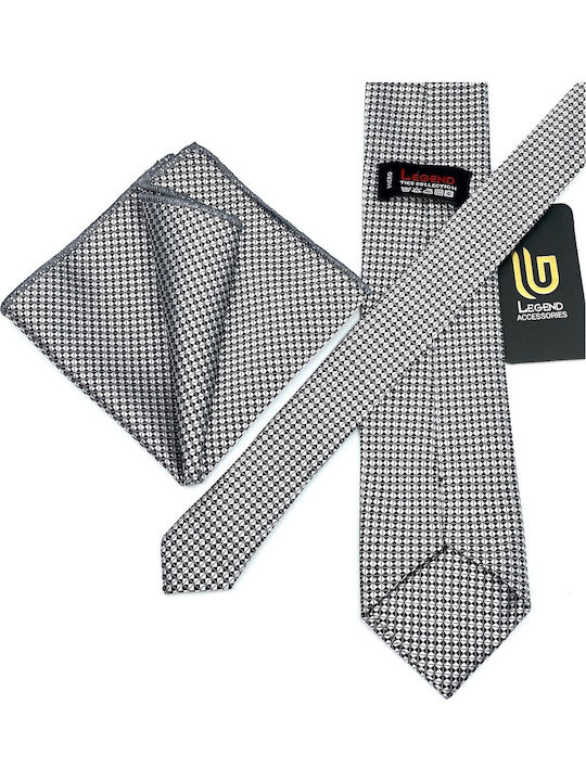 Legend Accessories Men's Tie Set Printed Gray