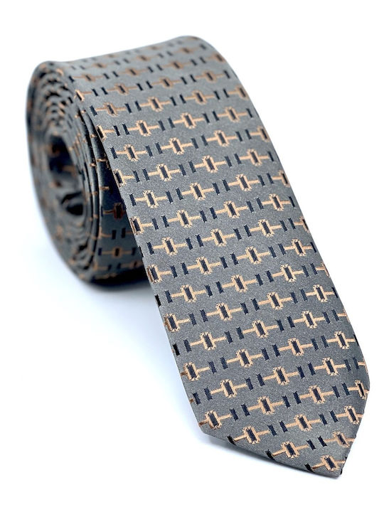 Legend Accessories Herren Krawatten Set Gedruckt in Gray Farbe