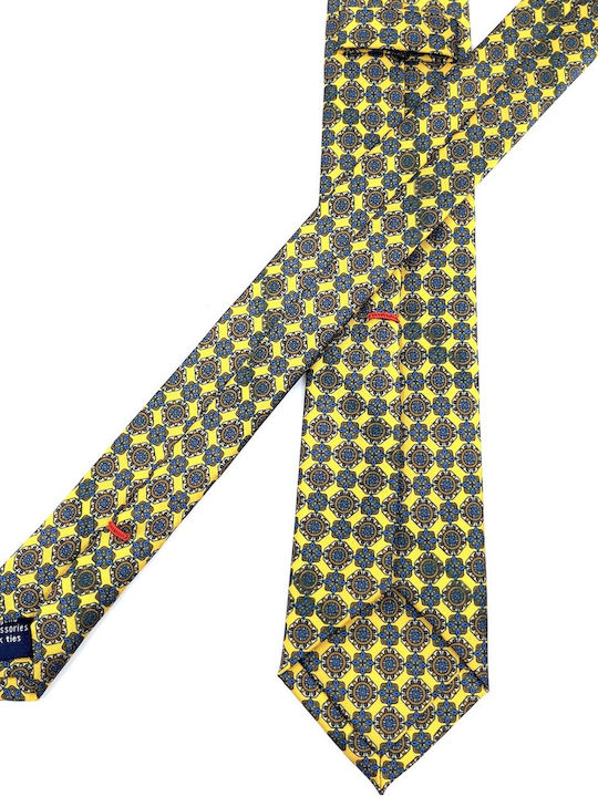 Legend Accessories Silk Men's Tie Printed Yellow