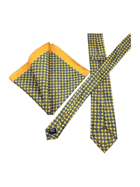 Legend Accessories Silk Men's Tie Printed Yellow