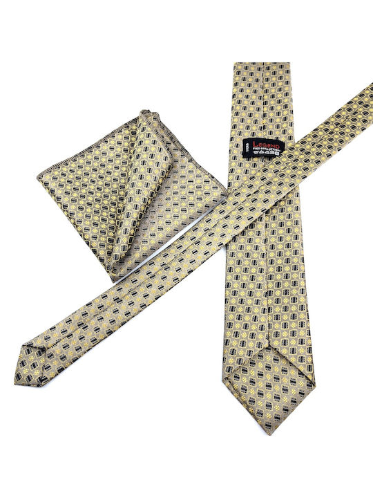 Legend Accessories Men's Tie Set Printed Brown