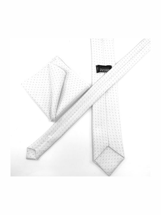 Legend Accessories Herren Krawatten Set Gedruckt in Weiß Farbe