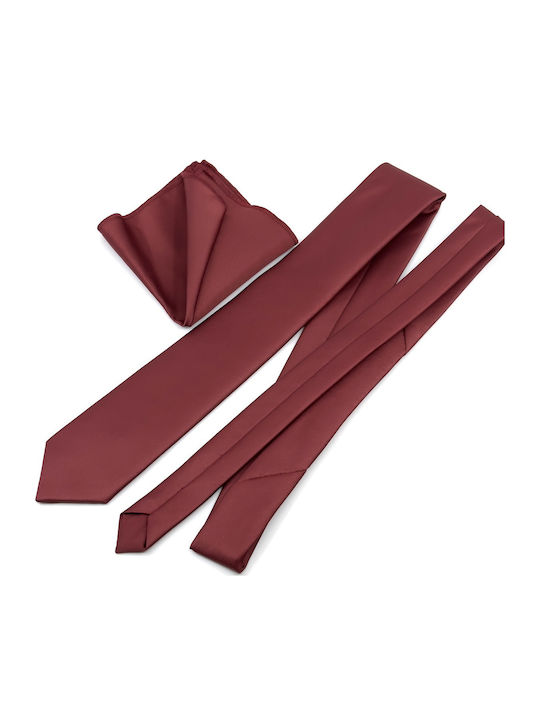 Legend Accessories Men's Tie Set Monochrome Burgundy