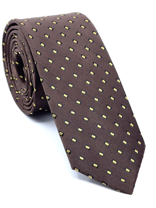 Legend Accessories Men's Tie Set Printed Brown