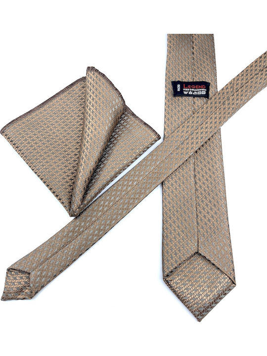 Legend Accessories Men's Tie Set Monochrome Beige