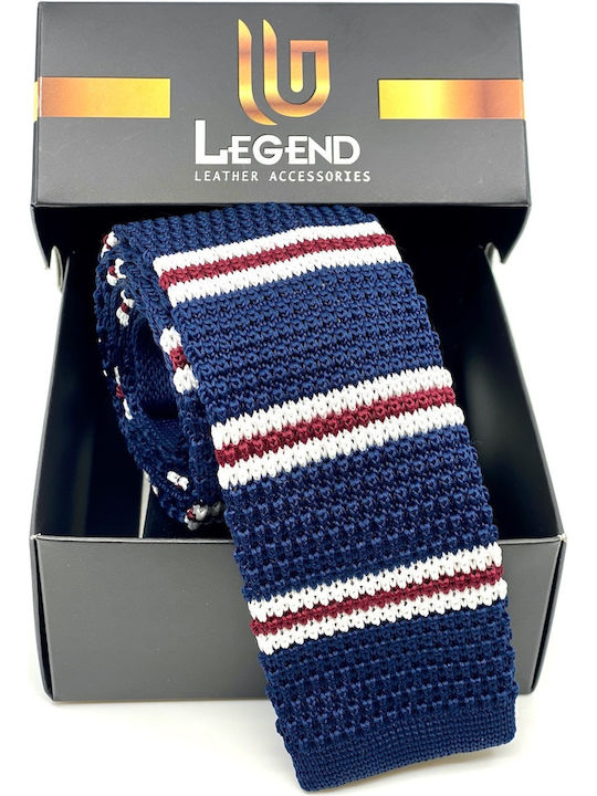 Legend Accessories Cravată pentru Bărbați Sintetic Tricotată Tipărit în Culorea Albastru marin