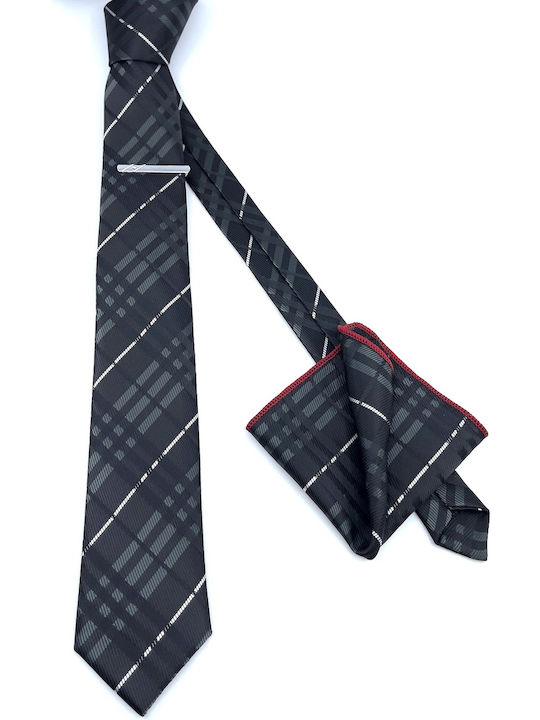 Legend Accessories Synthetic Men's Tie Set Printed Black