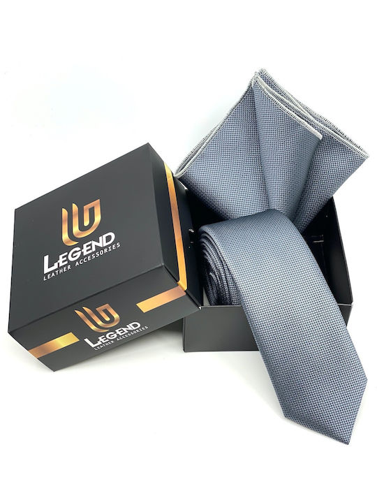 Legend Accessories Synthetic Men's Tie Set Monochrome Gray