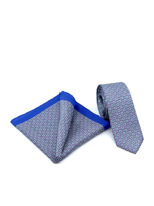 Legend Accessories Silk Men's Tie Set Printed Purple