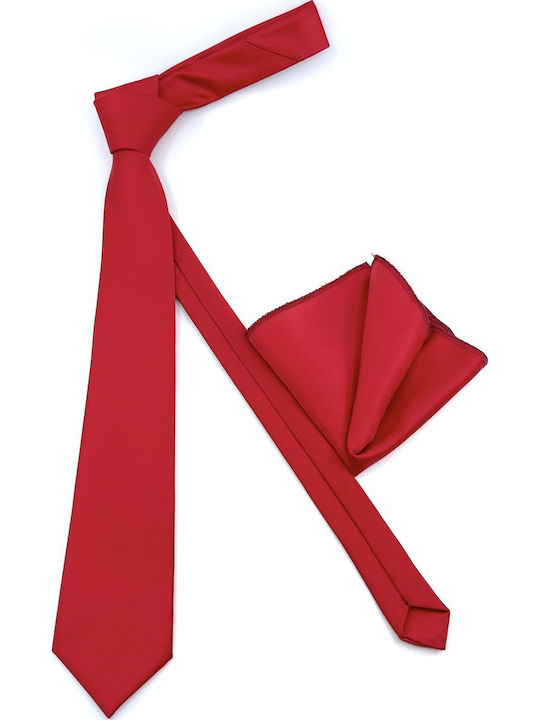 Legend Accessories Synthetic Men's Tie Set Monochrome Red