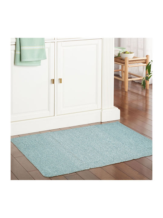 Lino Home Rechteckige Küchenmatte mit rutschfestem Unterlage Blau 60x90εκ.