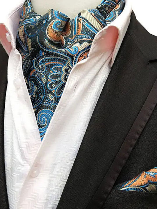 Legend Accessories Σετ Ανδρικής Γραβάτας με Σχέδια σε Μπλε Χρώμα