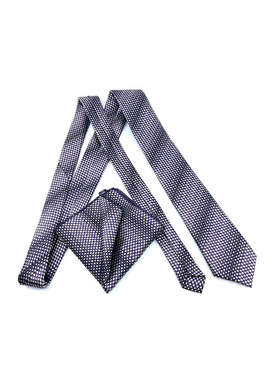 Legend Accessories Herren Krawatten Set Gedruckt in Blau Farbe