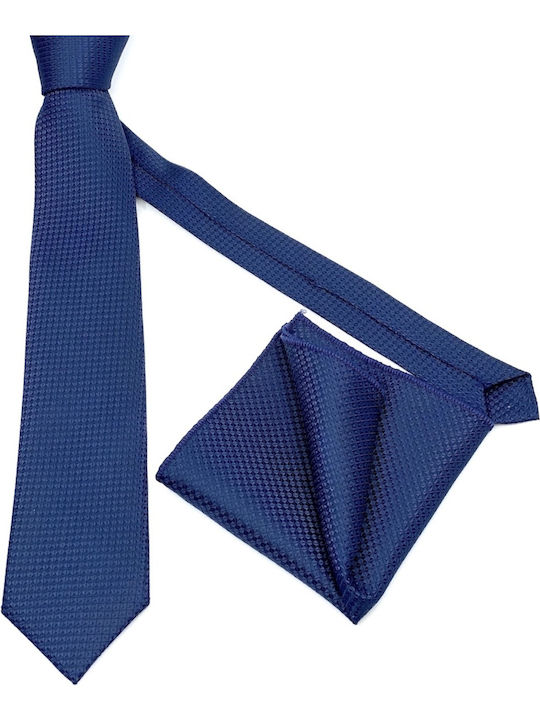 Legend Accessories Herren Krawatten Set Synthetisch Monochrom in Marineblau Farbe