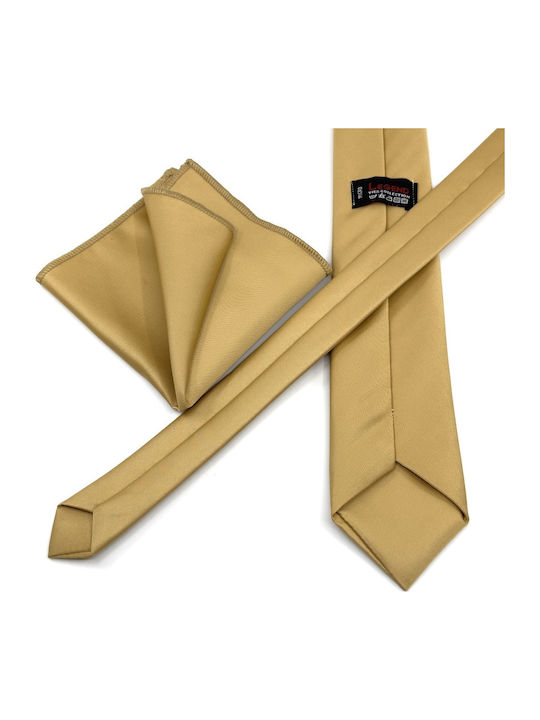 Legend Accessories Set de Cravată pentru Bărbați Monocromie în Culorea Bej