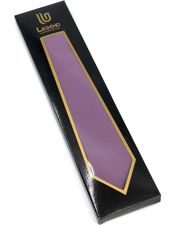 Legend Accessories Σετ Ανδρικής Γραβάτας Μονόχρωμη σε Μωβ Χρώμα