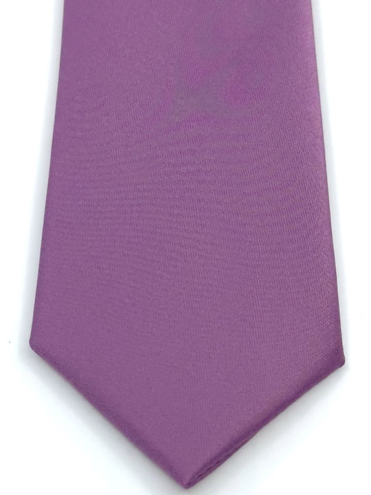 Legend Accessories Σετ Ανδρικής Γραβάτας Μονόχρωμη σε Μωβ Χρώμα