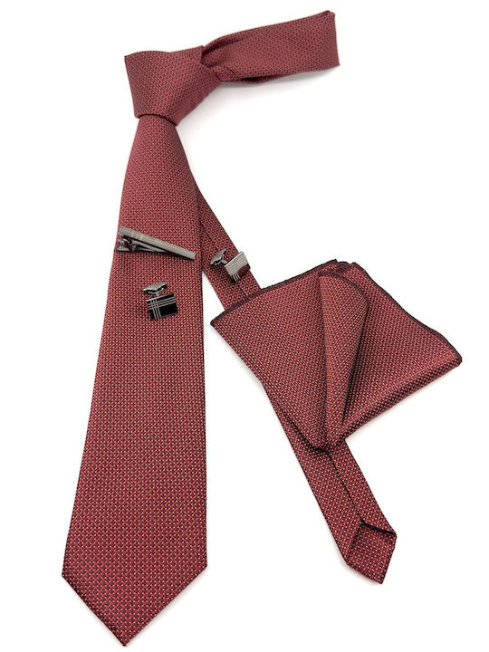 Legend Accessories Men's Tie Set Printed Red