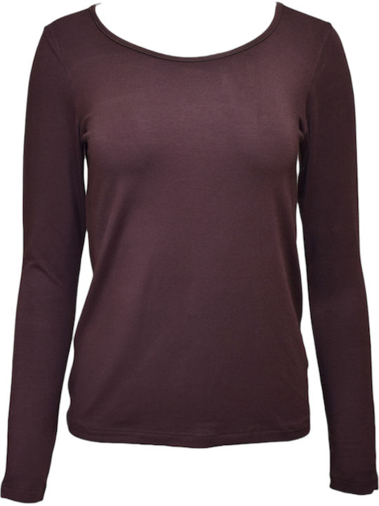 0420149 Women's Long Sleeve T-Shirt Brown