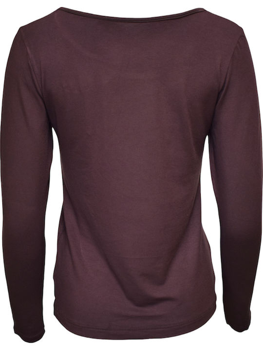 0420149 Women's Long Sleeve T-Shirt Brown