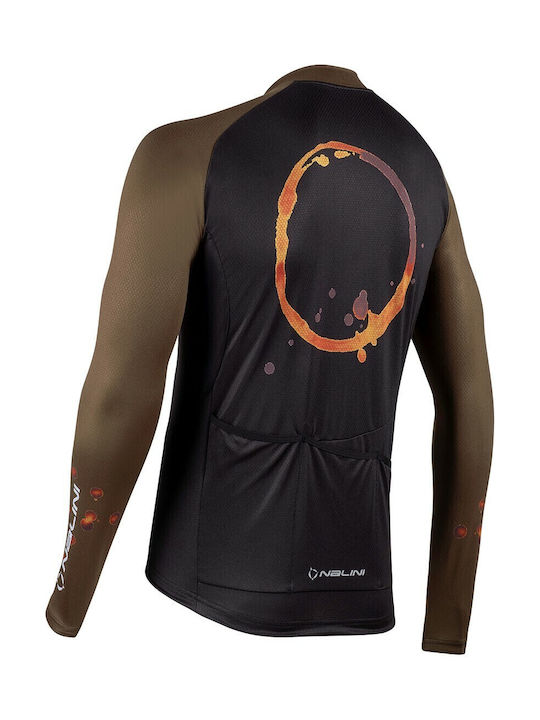 Nalini Bas Herren Lange Ärmel Fahrradtrikot Schwarz