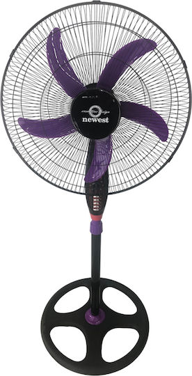 Newest FS-4525P Ανεμιστήρας Ορθοστάτης 90W Διαμέτρου 45cm Μαύρος
