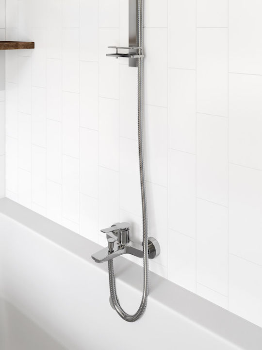 Ferro Stratos Mischung Bade- / Duscharmatur Badewanne Silber