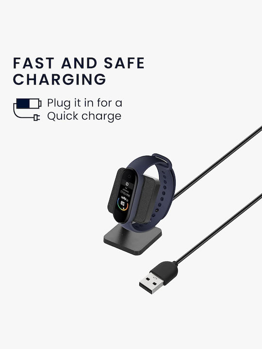KWmobile Καλώδιο Φόρτισης USB Μαύρο (Smart Band 7 Pro)