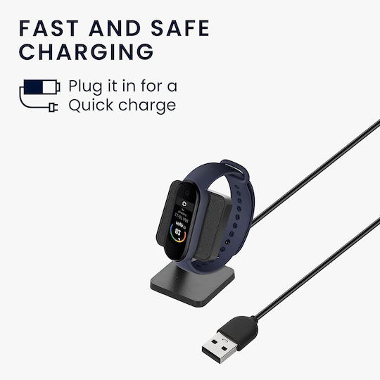 KWmobile Καλώδιο Φόρτισης USB Μαύρο (Smart Band 7 Pro)