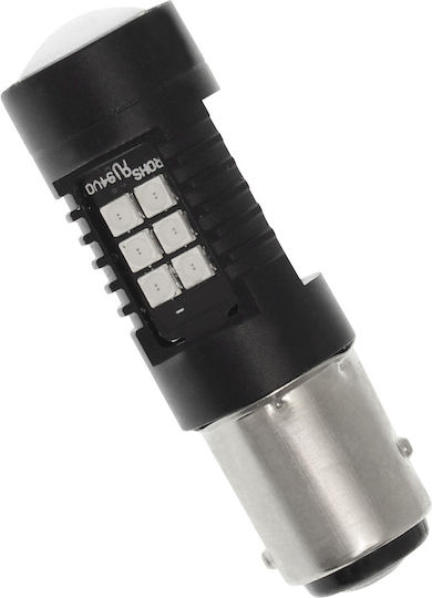 Carsun Λάμπα Αυτοκινήτου & Μοτοσυκλέτας P21/5W-BAY15D-1157 LED Κόκκινο 12-24V 10W 1τμχ