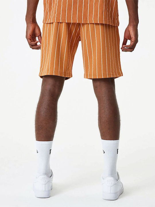 New Era Pinstripe Herrenshorts Braun