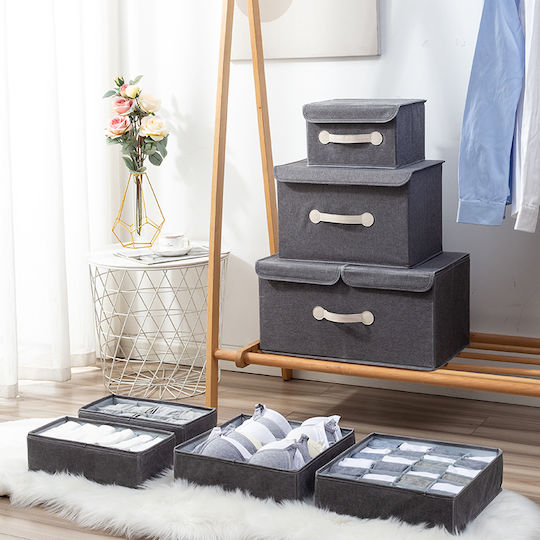 Smart Travel Υφασμάτινο Organizer Συρταριών για Κάλτσες σε Μπεζ Χρώμα 32x32x9cm